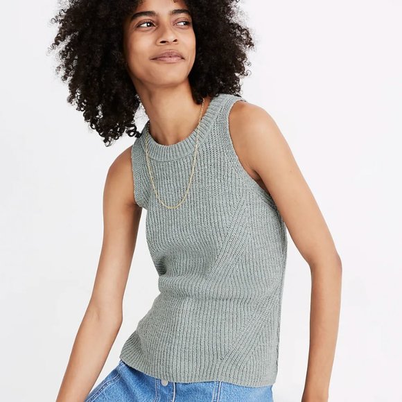 Madewell Tops - Madewell Jensen Sweater Tank - sage green
